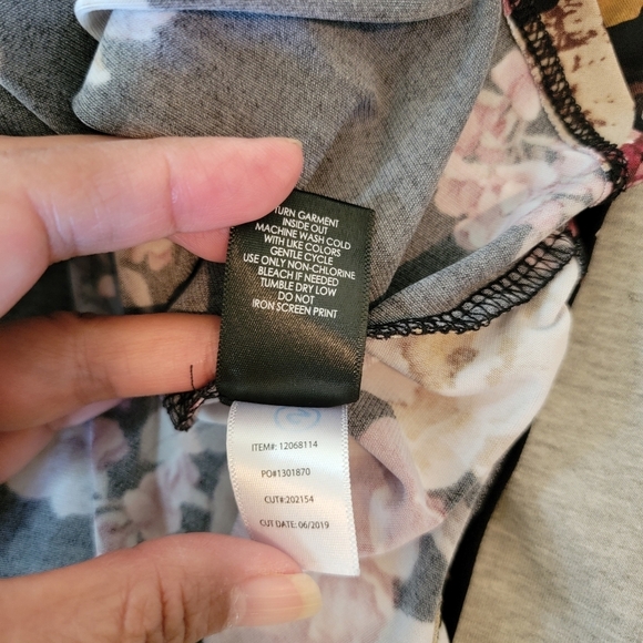 TORRID Women Jersey Knit Floral Multi Overlay Top 4 Long Sleeve Boho Cottagecore - Picture 11 of 12